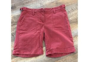 Liz Claiborne Women’s Terra Cotta Rust Cotton Stretch Roll-Cuff Shorts Size 6